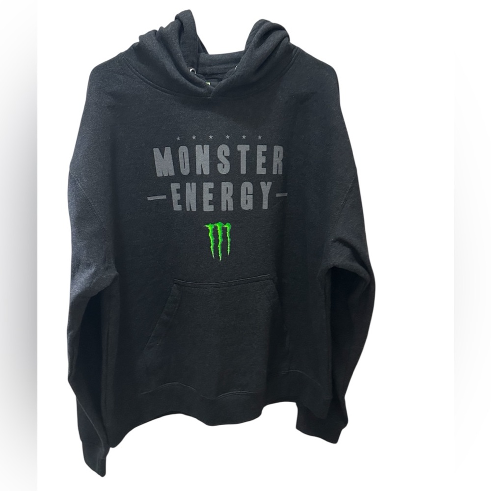 MONSTER ENERGY vintage y2k hoodie size XL dark gray
